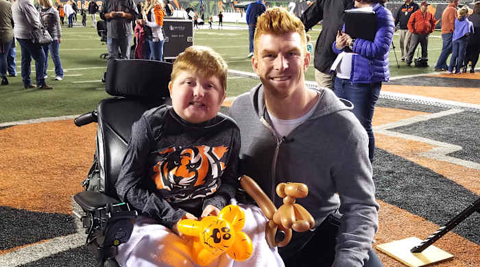 Brody with Andy Dalton.